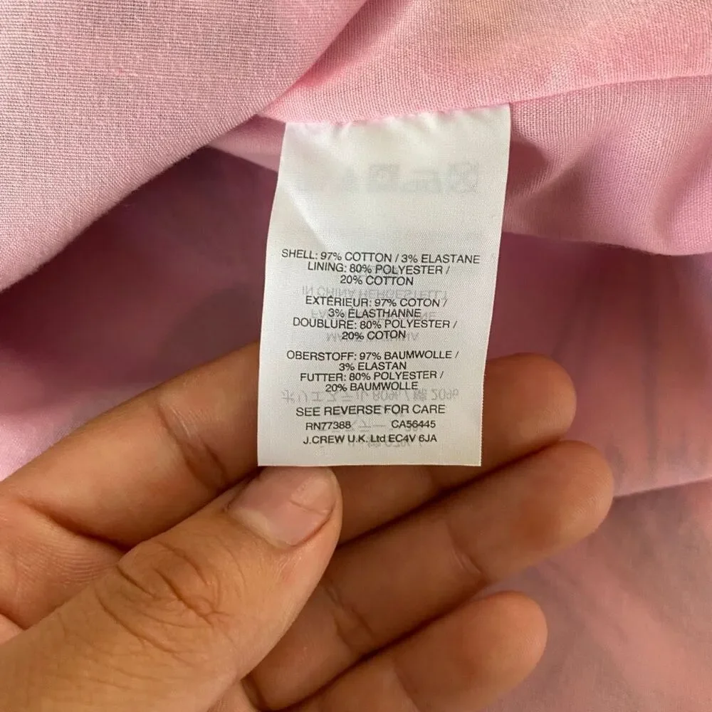 Jcrew Floral Pink Midi Sundress with Green Leaf Print S